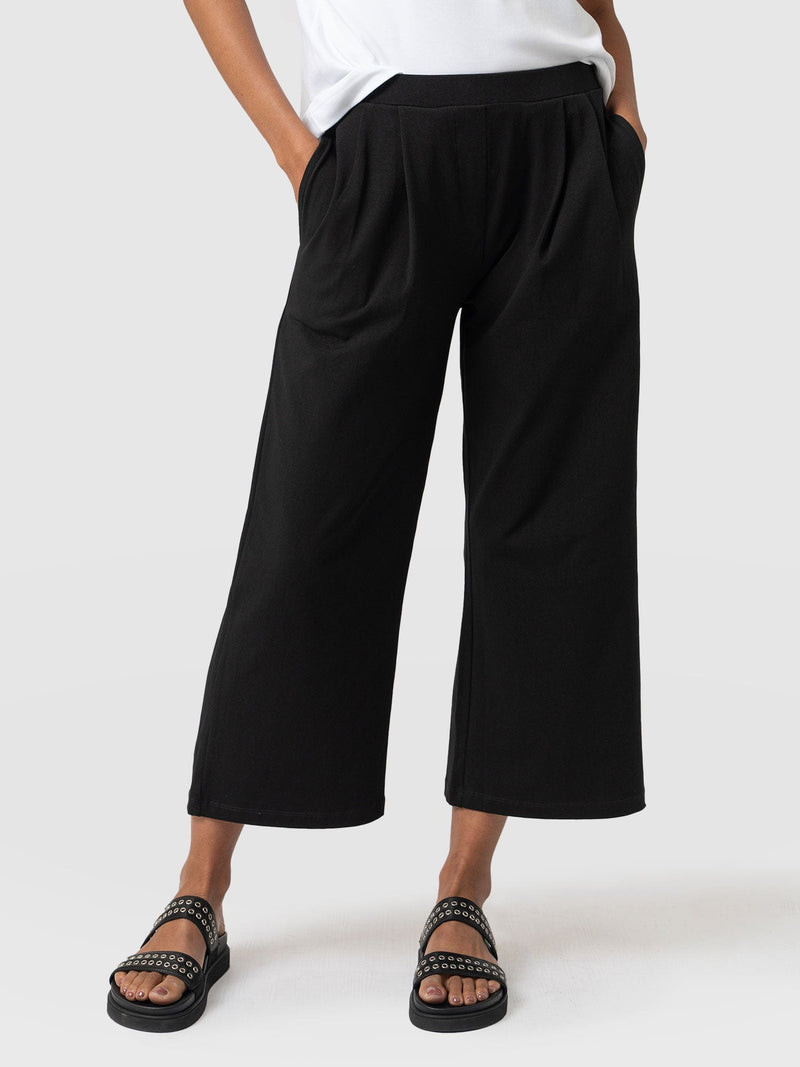 City Culotte Black - Women's Culottes | Saint + Sofia® USA