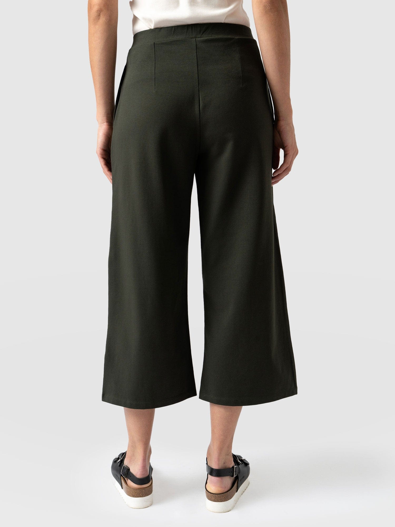 City Culotte Khaki - Women's Culottes | Saint + Sofia® UK