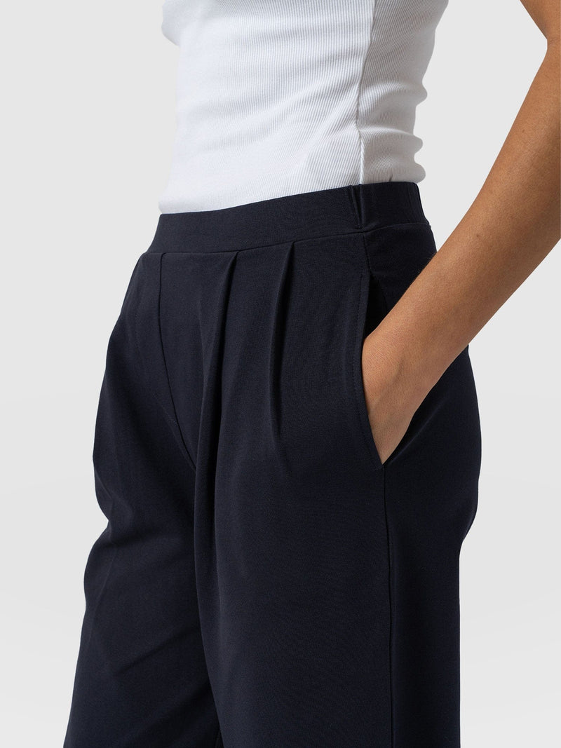 City Culotte Navy - Women's Culottes | Saint + Sofia® USA