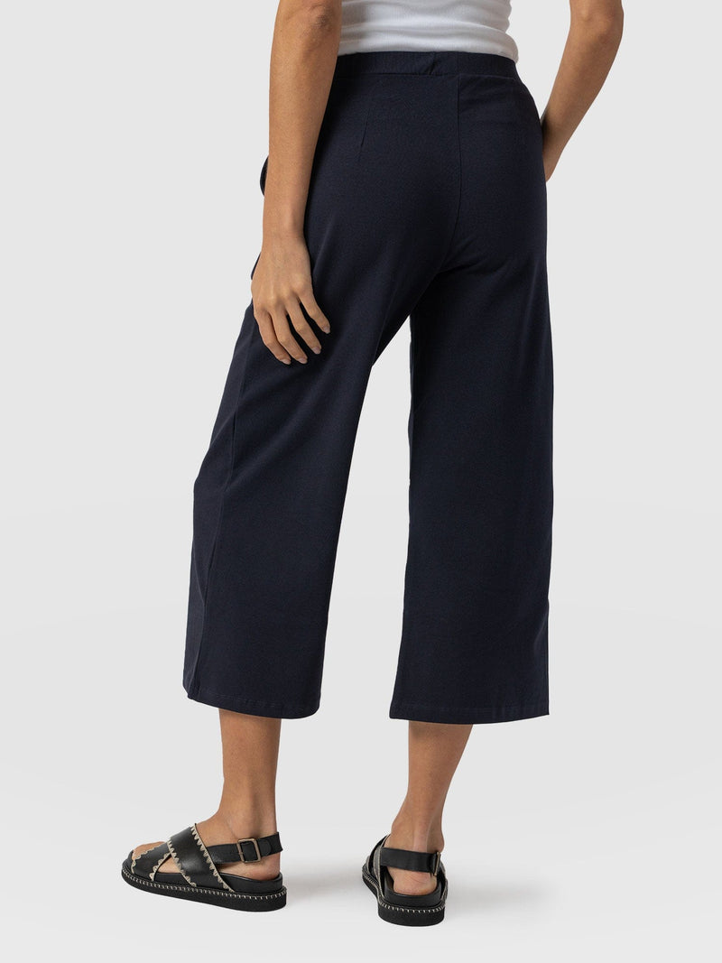 City Culotte Navy - Women's Culottes | Saint + Sofia® USA