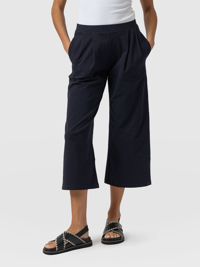 City Culotte Navy - Women's Culottes | Saint + Sofia® USA