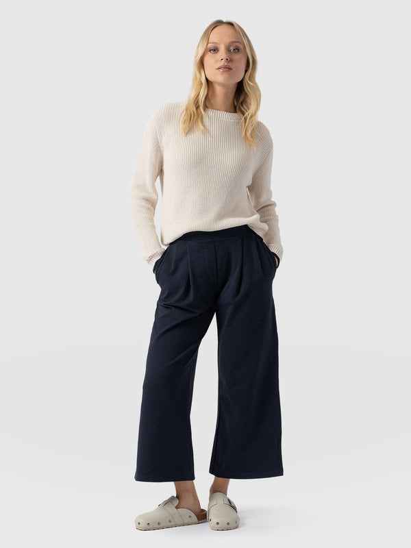 City Culotte Navy - Women's Culottes | Saint + Sofia® USA