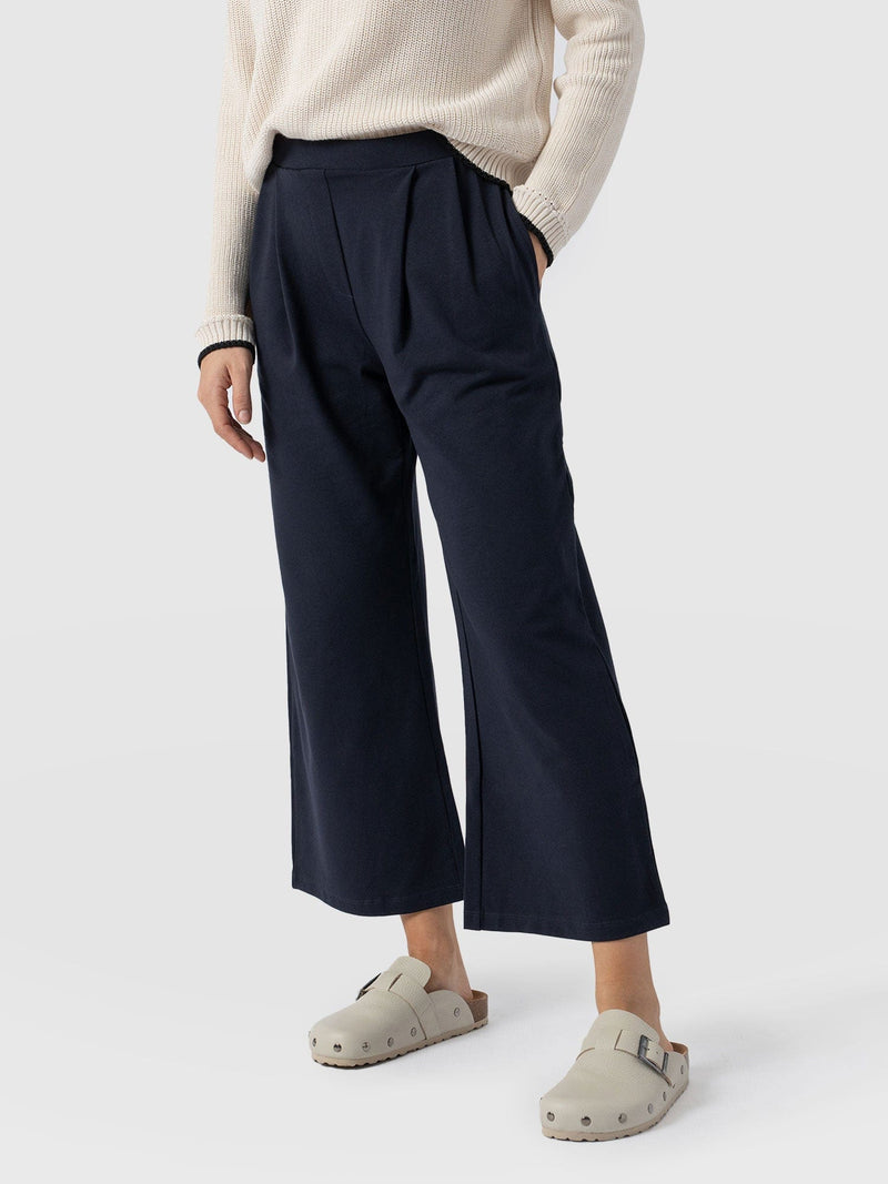 City Culotte Navy - Women's Culottes | Saint + Sofia® USA