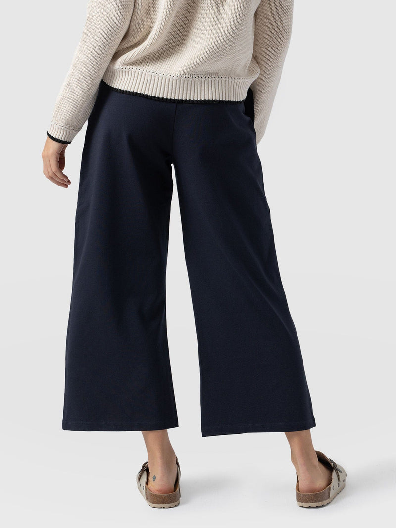 City Culotte Navy - Women's Culottes | Saint + Sofia® USA