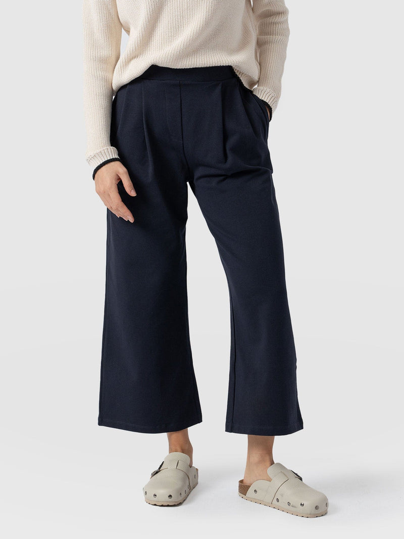 City Culotte Navy - Women's Culottes | Saint + Sofia® USA