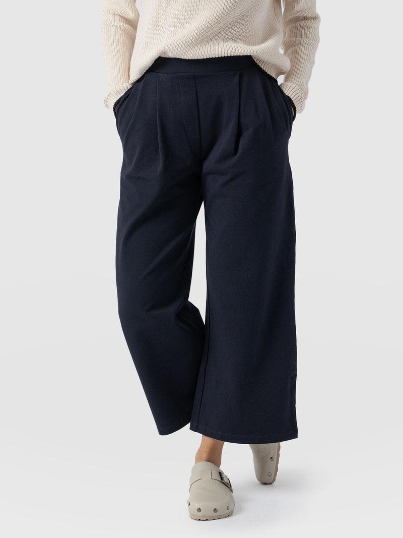 City Culotte Navy - Women's Culottes | Saint + Sofia® USA