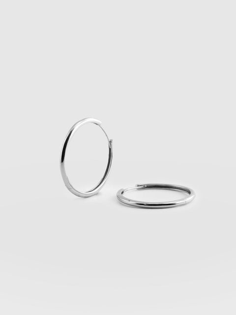 Classic Hoop Earrings Silver - Women's Jewellery | Saint + Sofia® USA