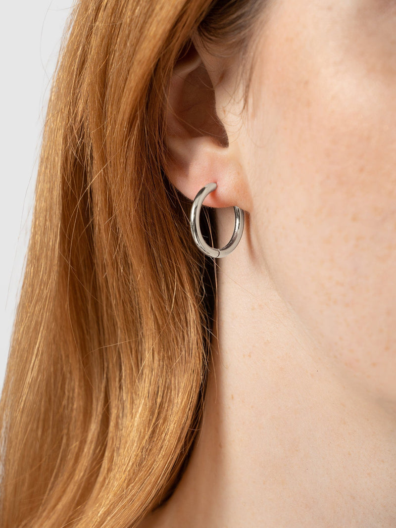 Classic Hoop Earrings Silver - Women's Jewellery | Saint + Sofia® USA