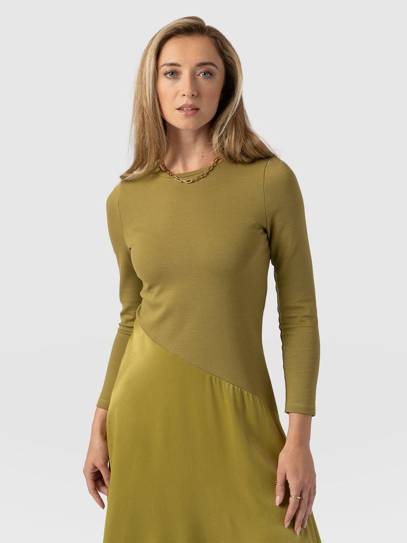 Cleo Asymmetric Dress Olive - Women's Dresses | Saint + Sofia® US