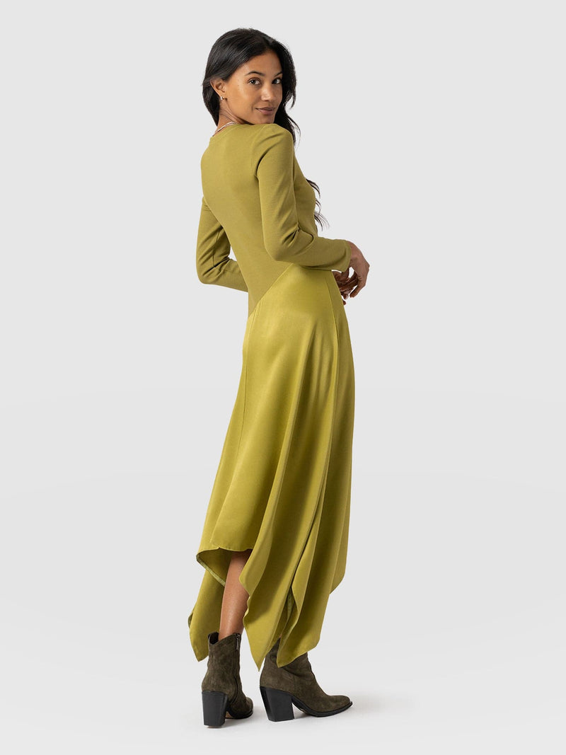 Cleo Asymmetric Dress Olive - Women's Dresses | Saint + Sofia® US