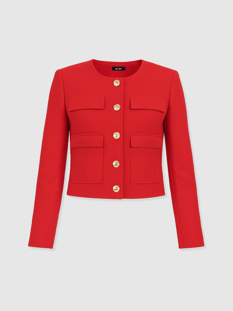Colette Jacket - Red - Women's Jackets | Saint + Sofia® USA
