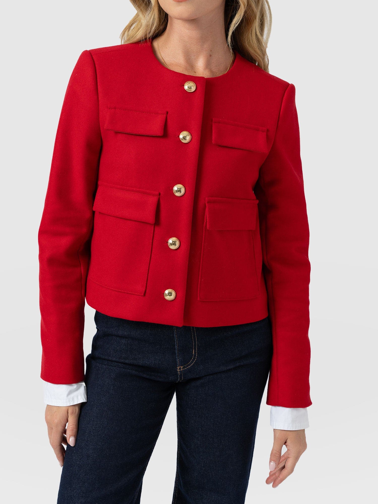 Colette Jacket - Red - Women's Jackets | Saint + Sofia® USA
