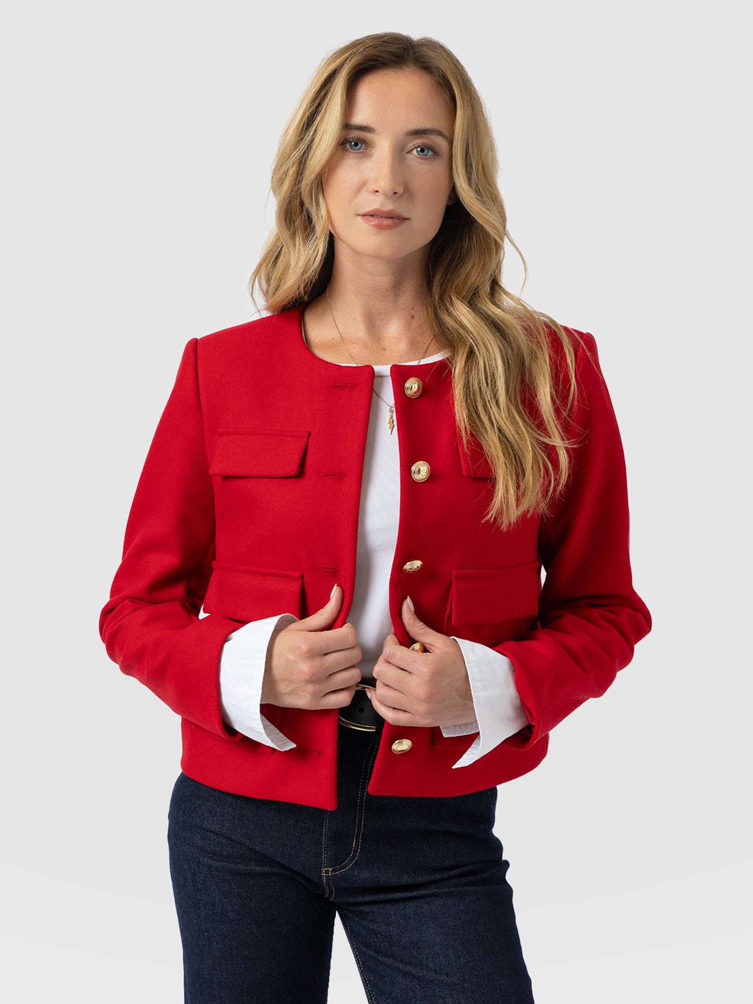 Colette Jacket - Red - Women's Jackets | Saint + Sofia® USA