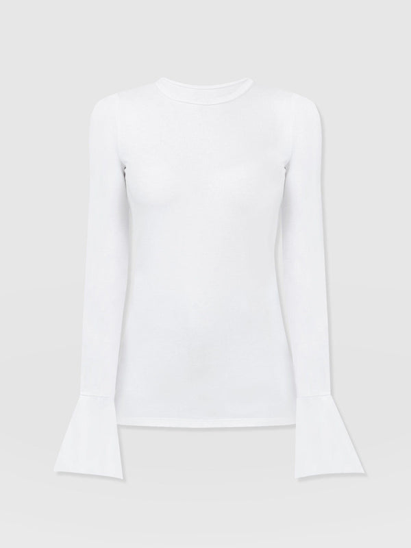 Connie Cuff Tee White - Women's Tops | Saint + Sofia® US