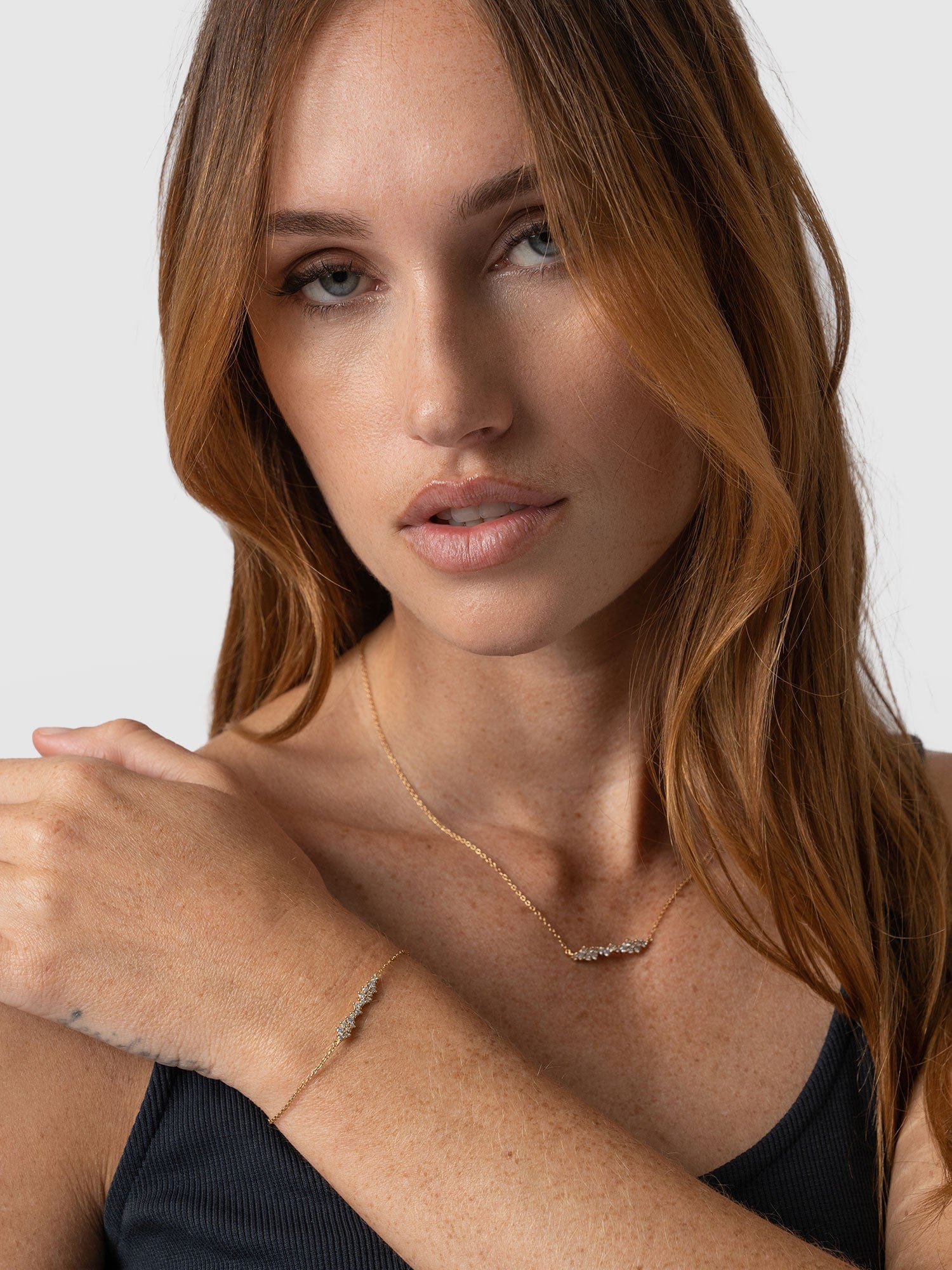 Constellation Cluster Bar Bracelet Gold - Women's Jewellery | Saint + Sofia® USA