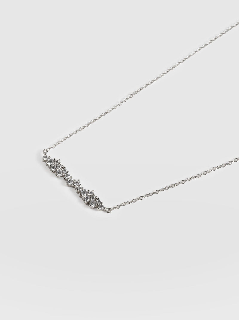 Constellation Cluster Bar Necklace Silver - Women's Jewellery | Saint + Sofia® USA