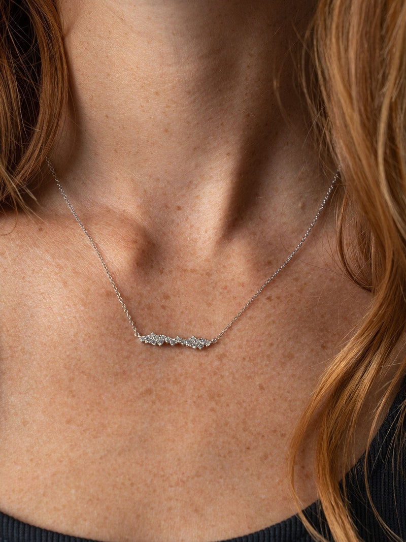Constellation Cluster Bar Necklace Silver - Women's Jewellery | Saint + Sofia® USA