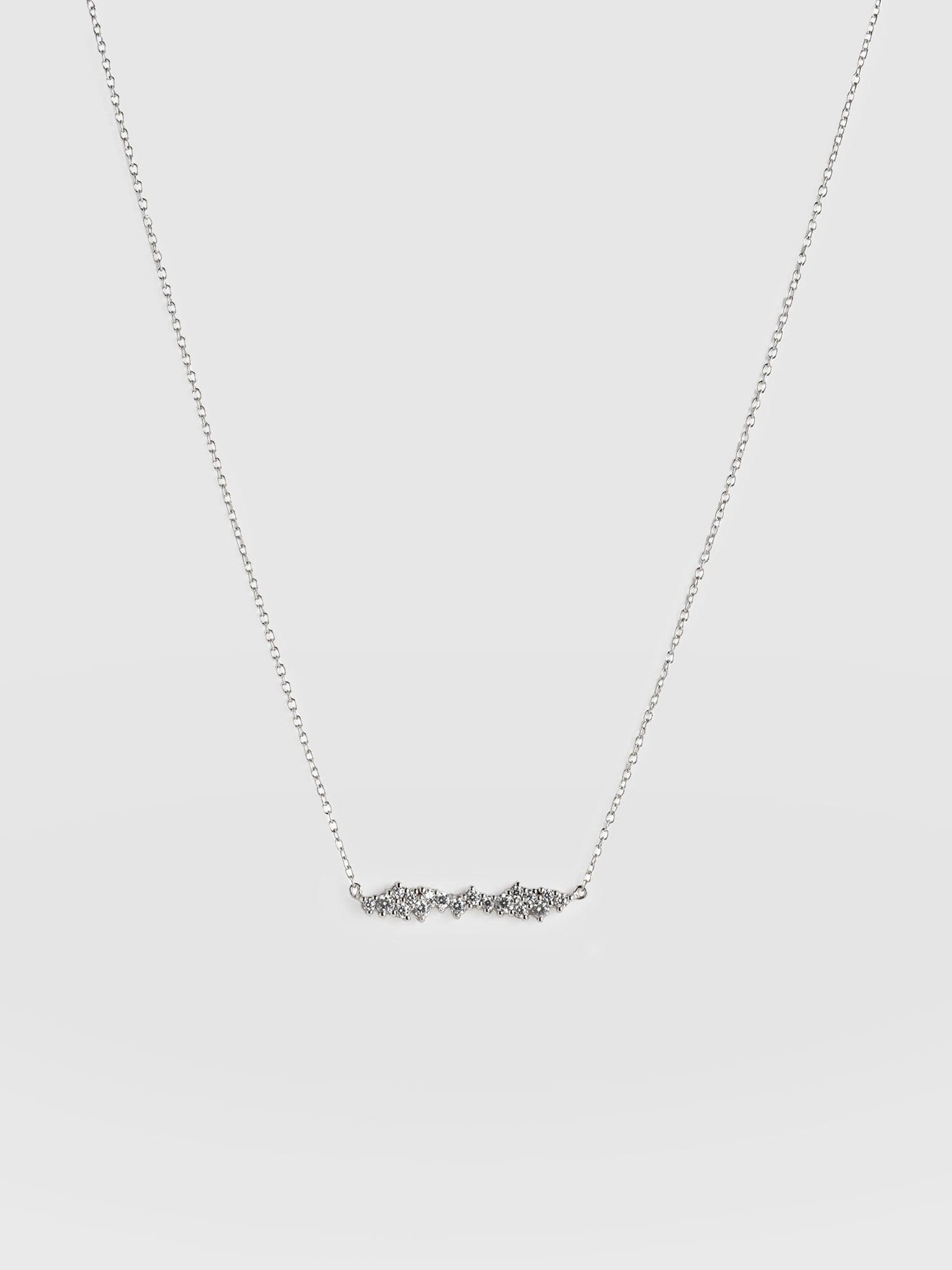 Constellation Cluster Bar Necklace Silver - Women's Jewellery | Saint + Sofia® USA