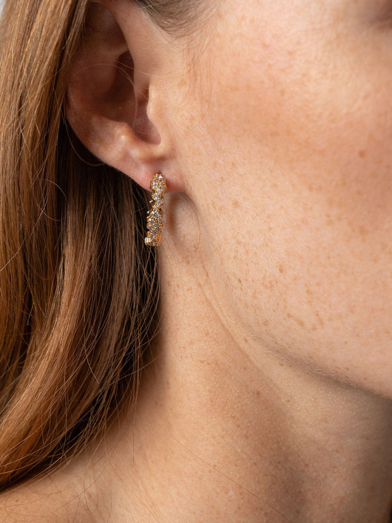 Constellation Cluster Hoop Earrings Gold - Women's Jewellery | Saint + Sofia® USA