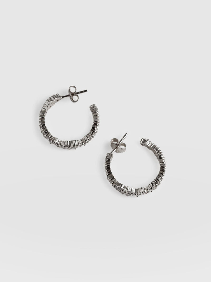 Constellation Cluster Hoop Earrings Silver - Women's Jewellery | Saint + Sofia® USA