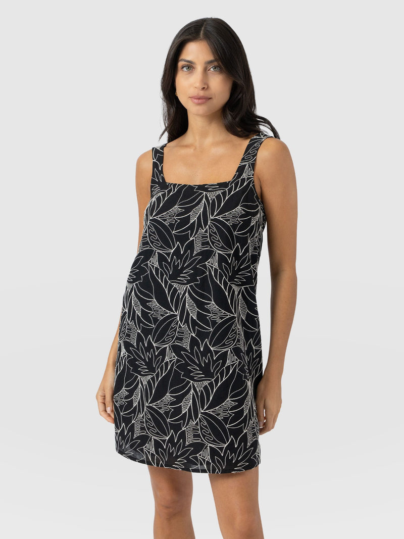 Corinne Cami Dress - Black Embroidered - Women's Dresses | Saint + Sofia® USA