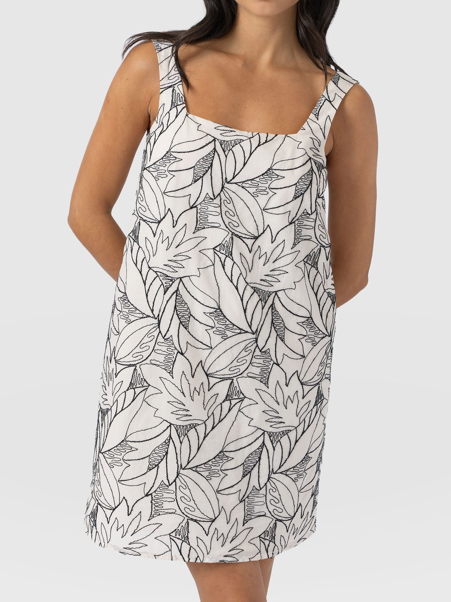 Corinne Cami Dress - Cream Embroidered - Women's Dresses | Saint + Sofia® USA