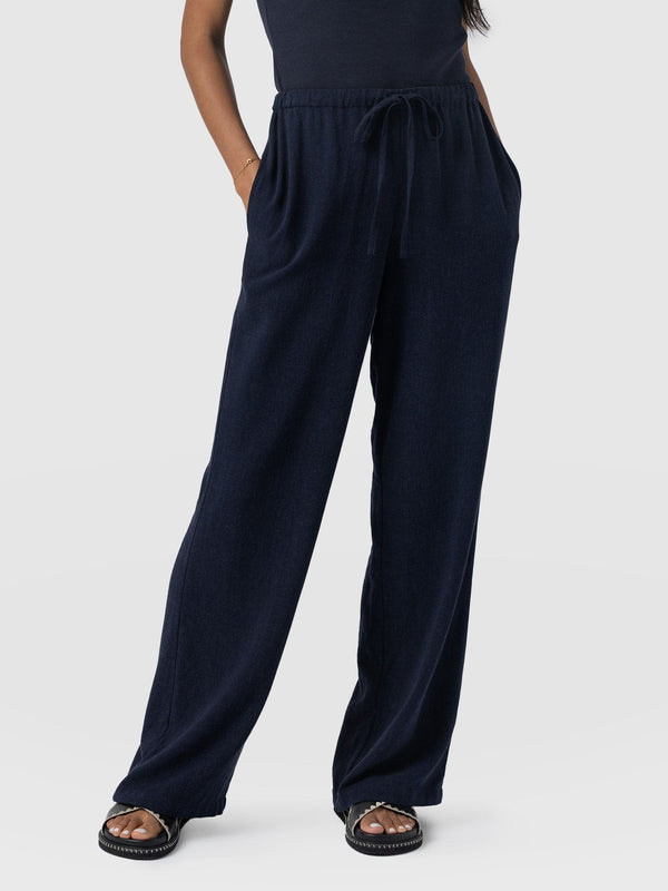 Corinne Linen Pant - Navy - Women's Pants | Saint + Sofia® USA