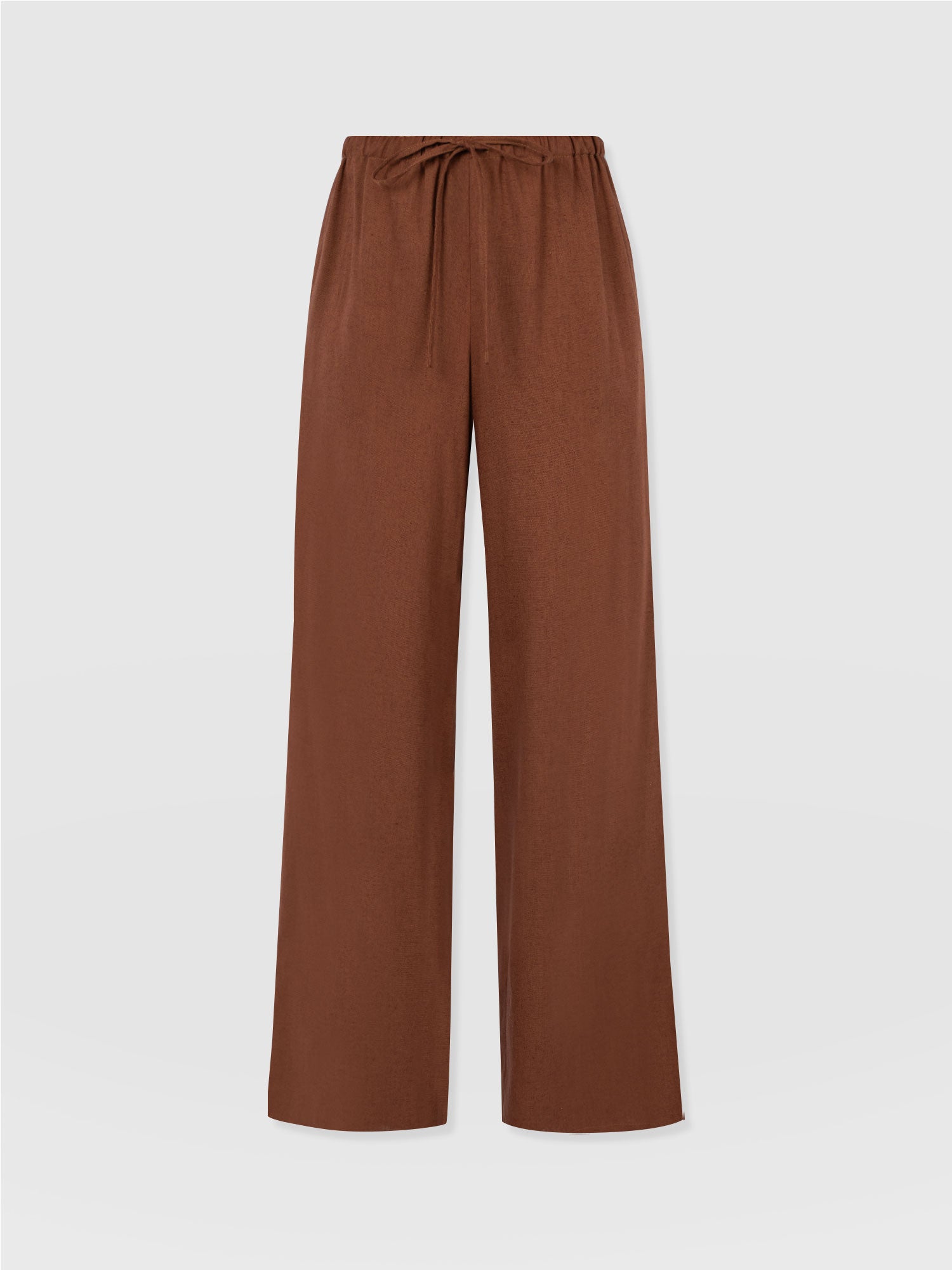Corinne Linen Pant - Russet Brown