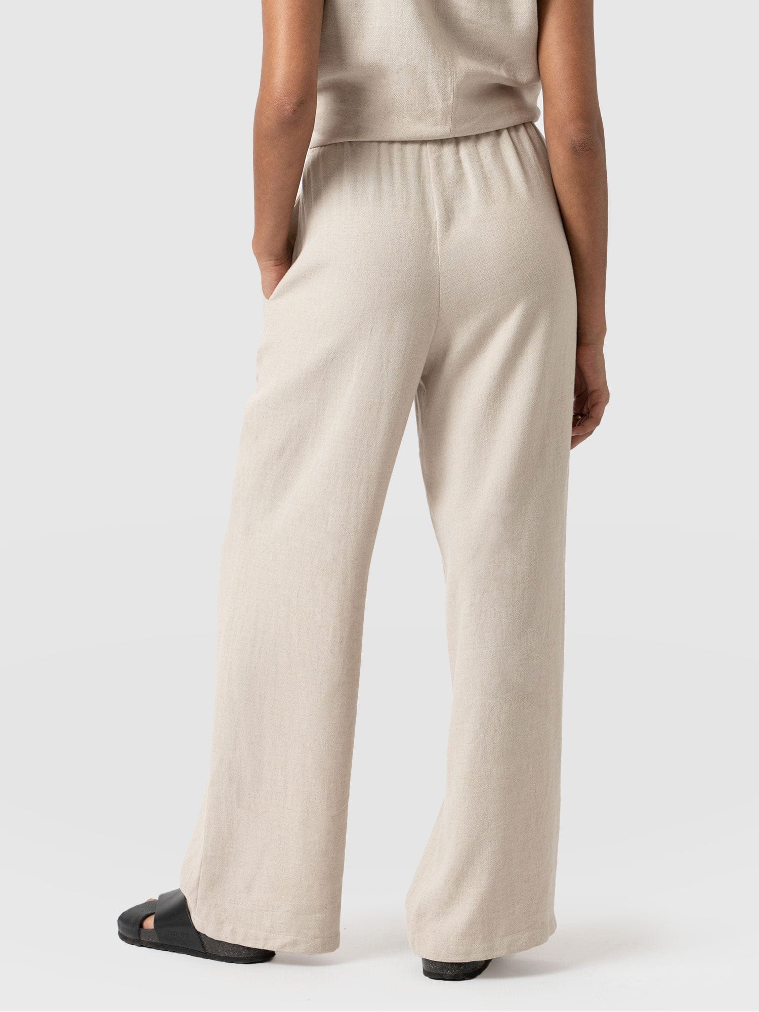 Corinne Pant Oatmeal - Women's Culottes | Saint + Sofia® UK