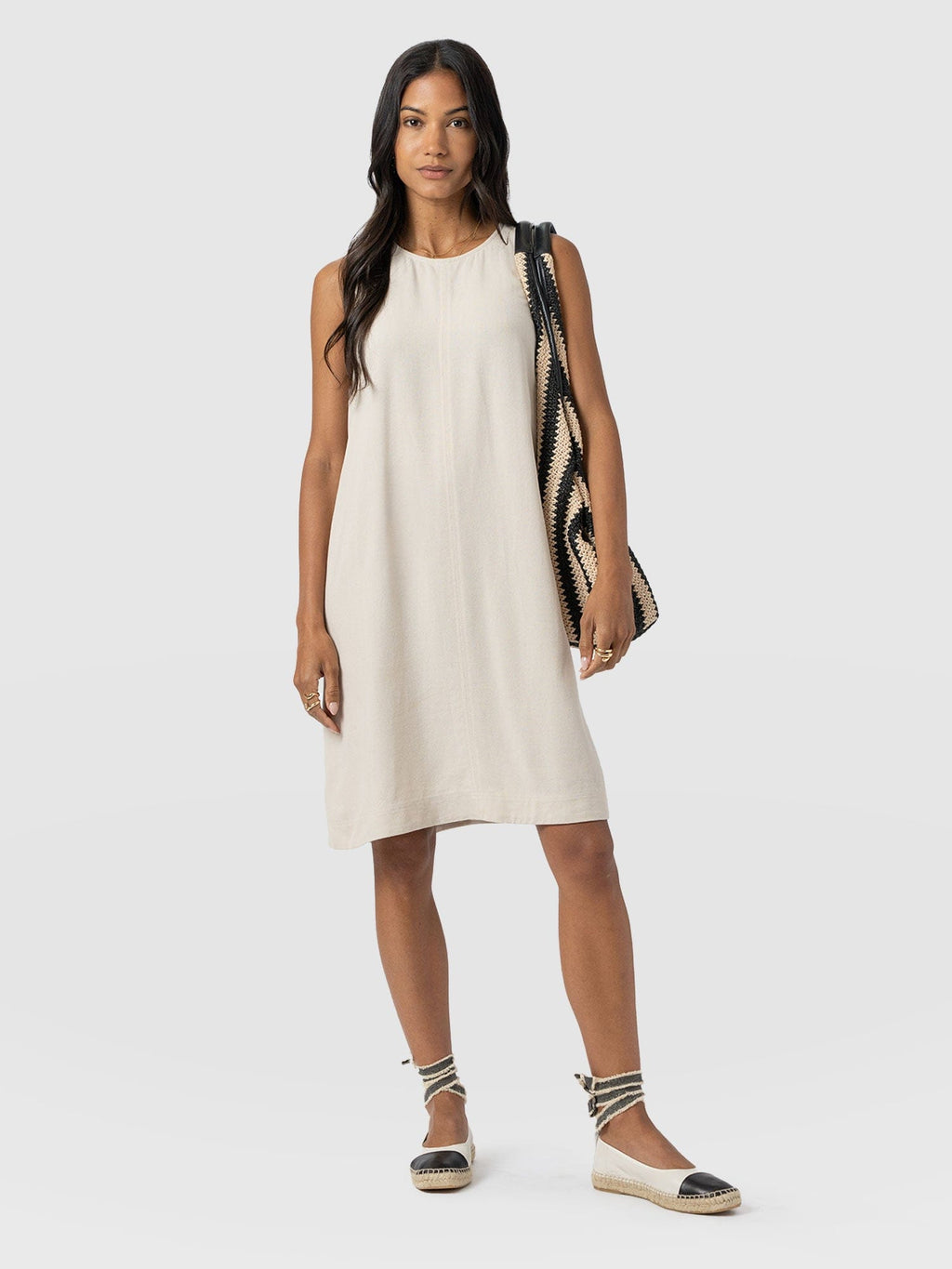 linen shift dress au Linen Mini Shift Dress by AERE Online | THE ICONIC