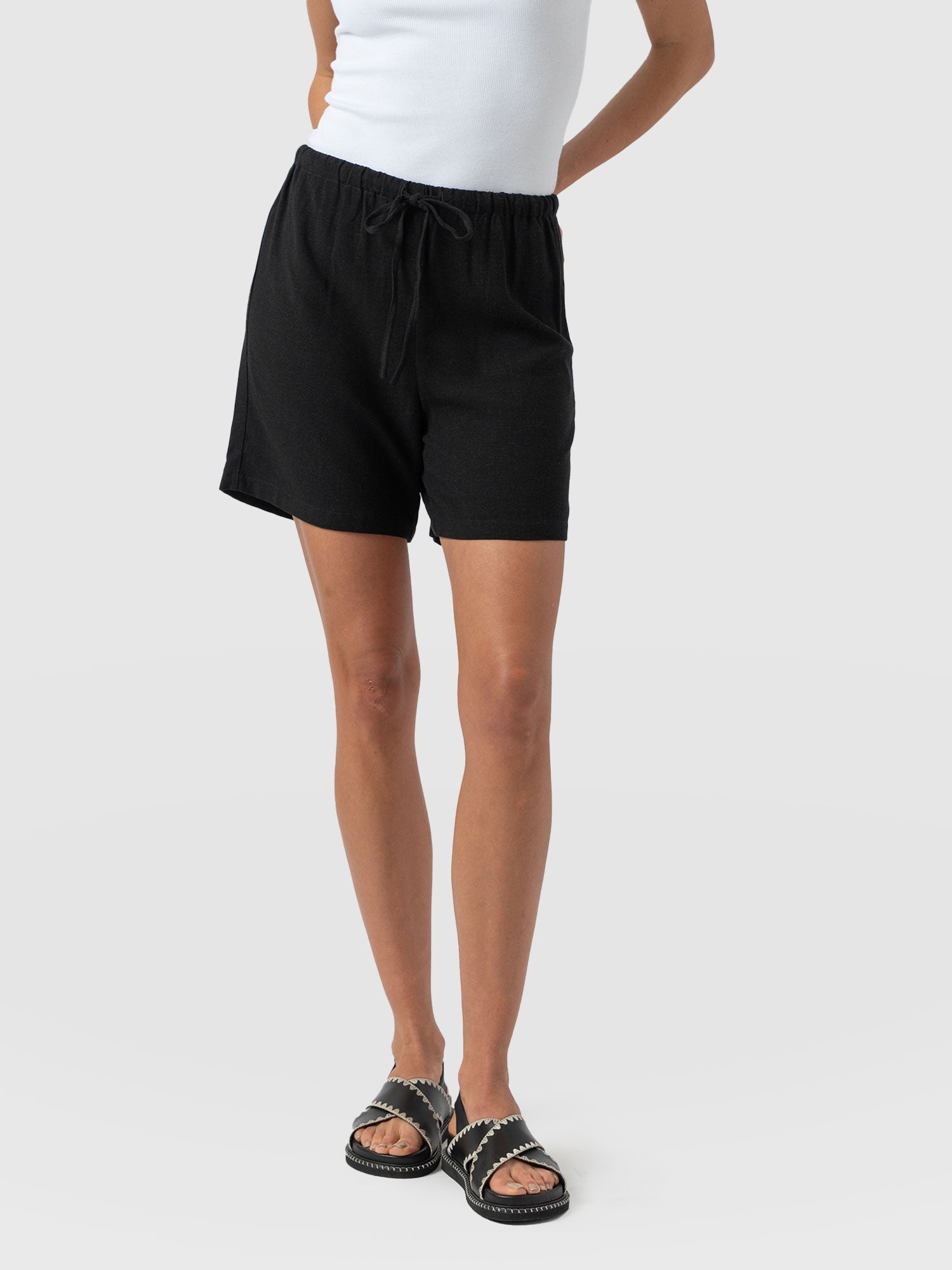 Corinne Short Black - Women's Shorts | Saint + Sofia® USA