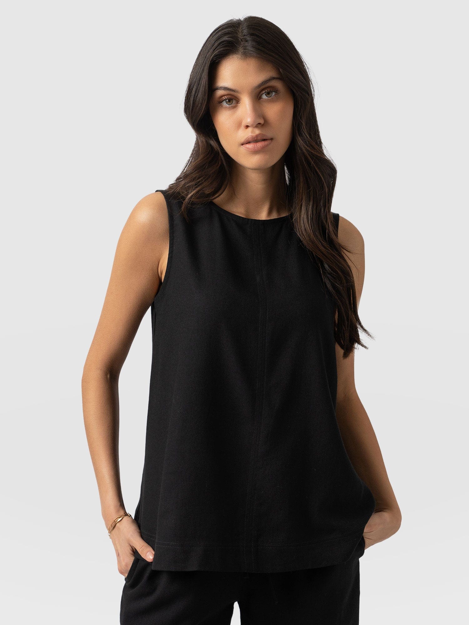 Corinne Tunic Black - Women's Tops | Saint + Sofia® USA