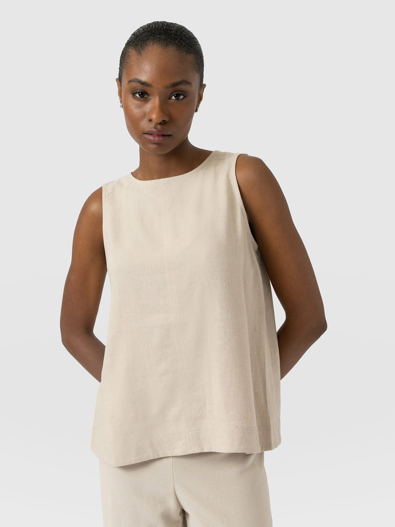 Corinne Tunic Oatmeal - Women's Tops | Saint and Sofia® USA