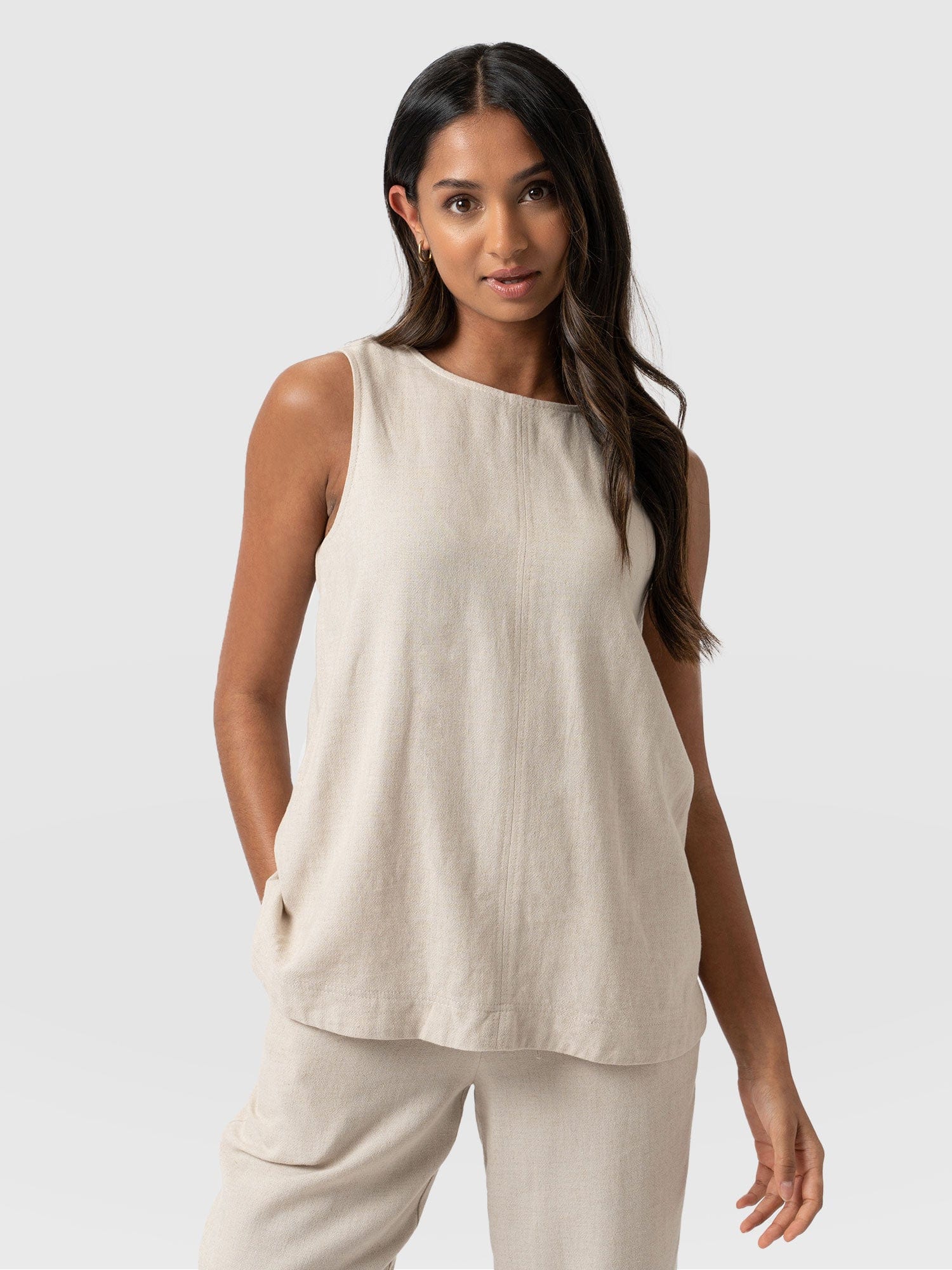 Corinne Tunic Oatmeal - Women's Tops | Saint + Sofia® UK