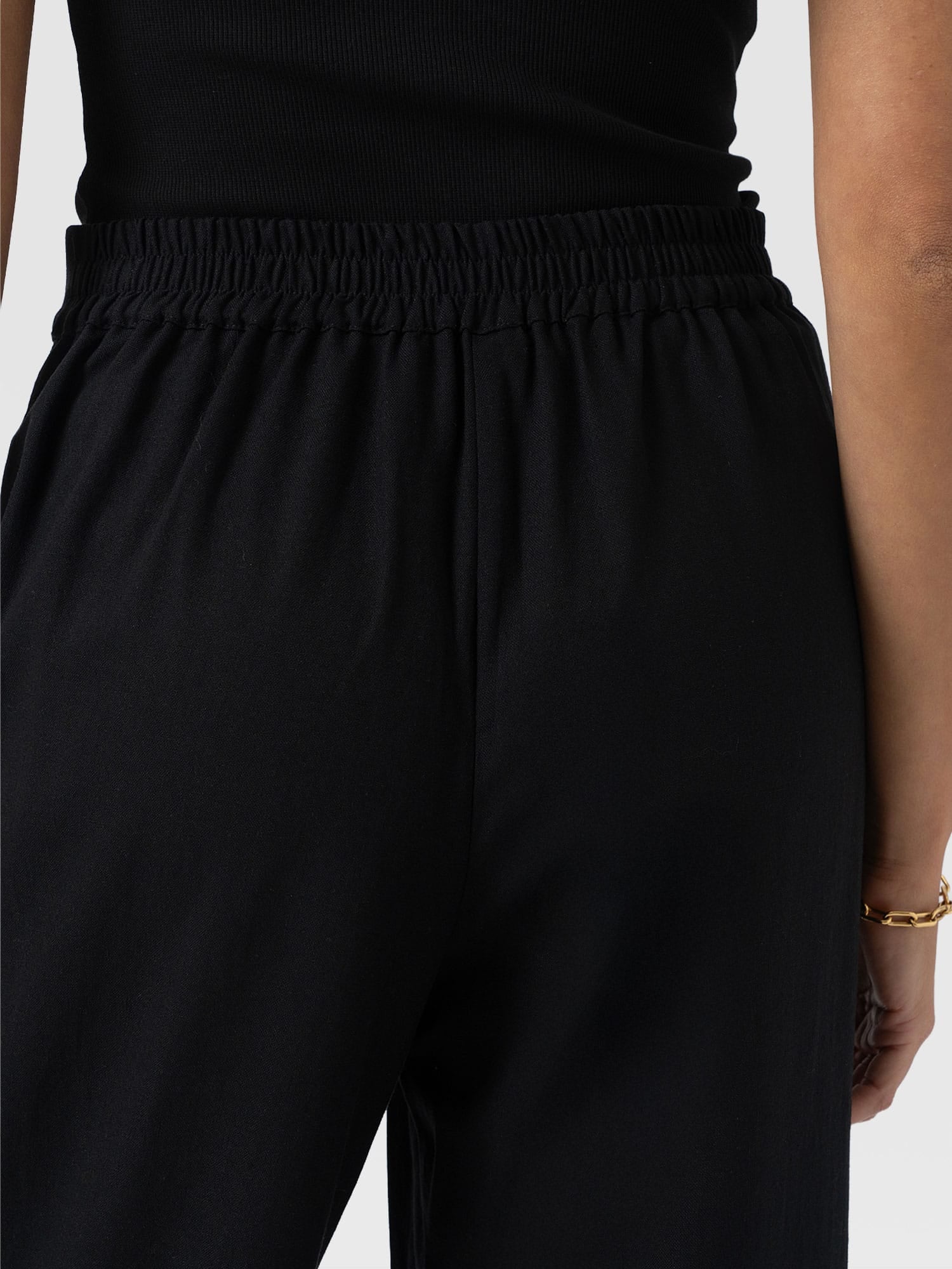Corinne Wide Leg Linen Pant - Black - Women's Pants | Saint + Sofia® USA