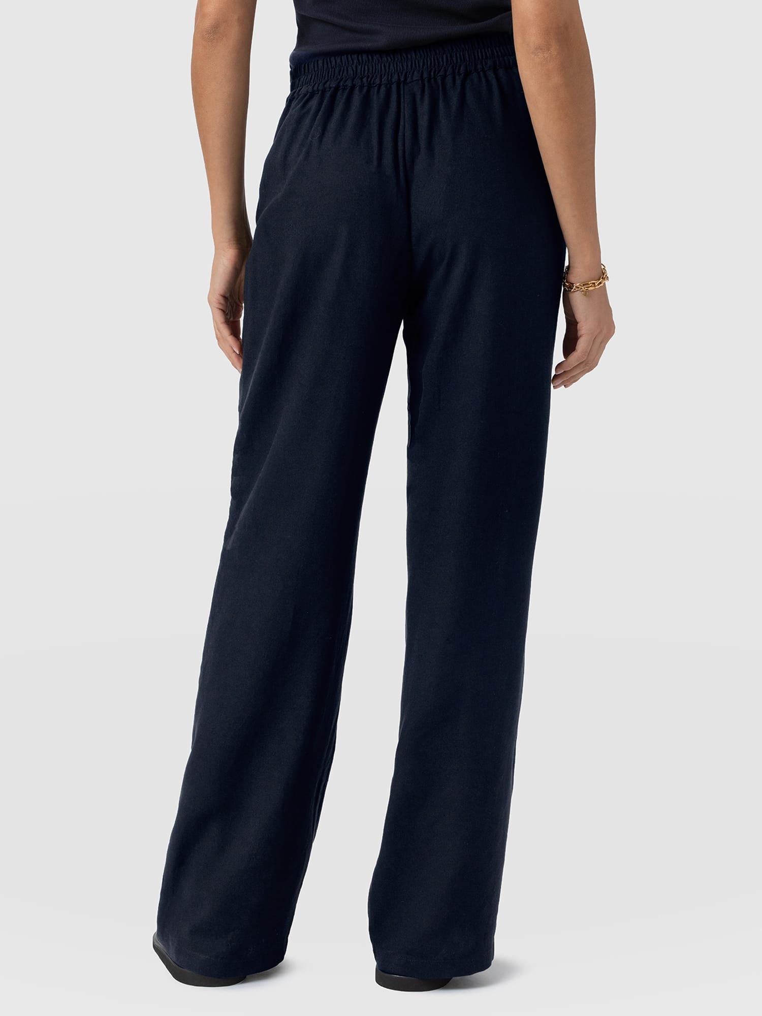 Corinne Wide Leg Linen Pant - Navy - Women's Pants | Saint + Sofia® USA