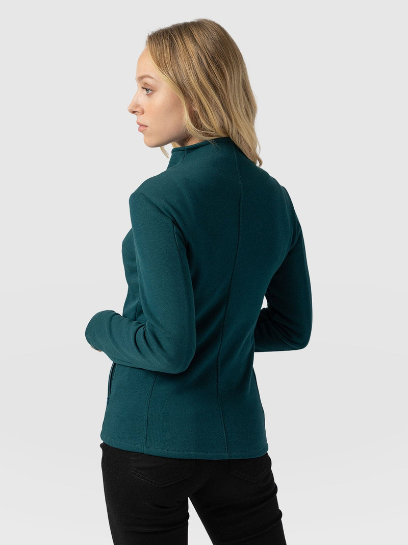 Cotton Biker Jacket Teal - Women's Jackets | Saint + Sofia® US