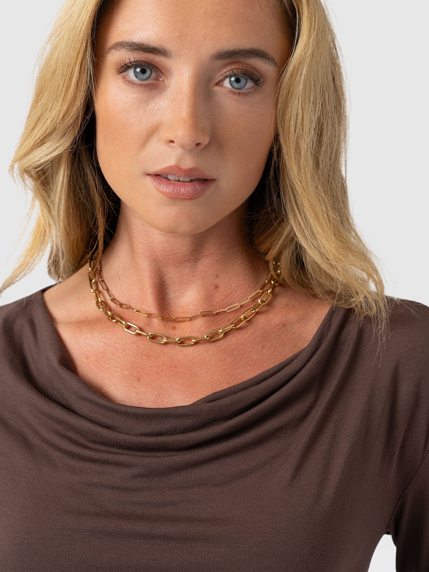 Cowl Neck Tee Long Sleeve - Maroon - Women's T-shirts | Saint + Sofia® USA