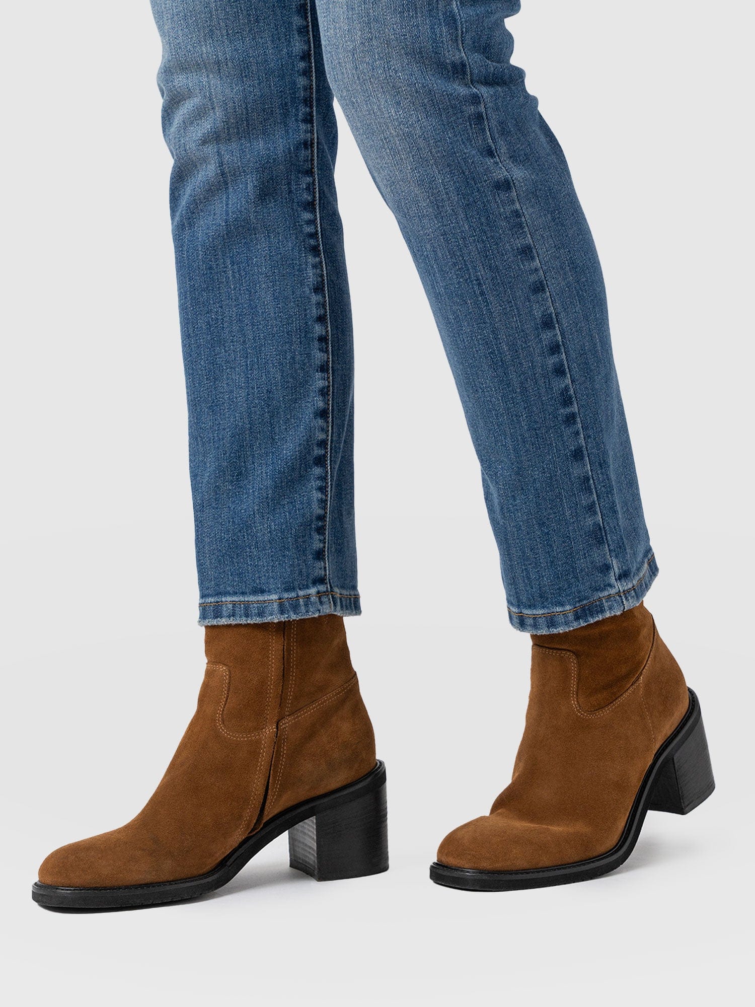 Dakota Ankle Boot - Camel Suede - Women's Shoes | Saint + Sofia® USA