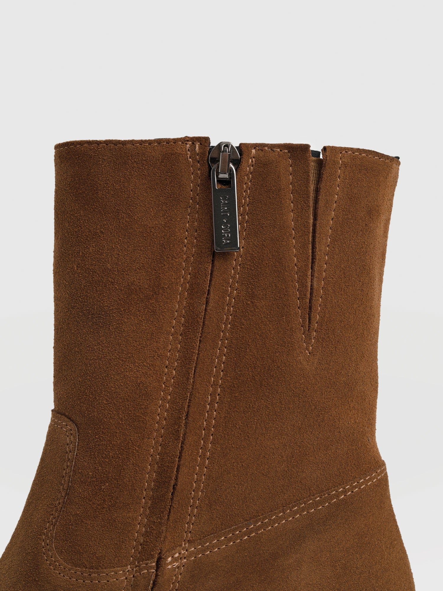 Dakota Ankle Boot - Camel Suede - Women's Shoes | Saint + Sofia® USA