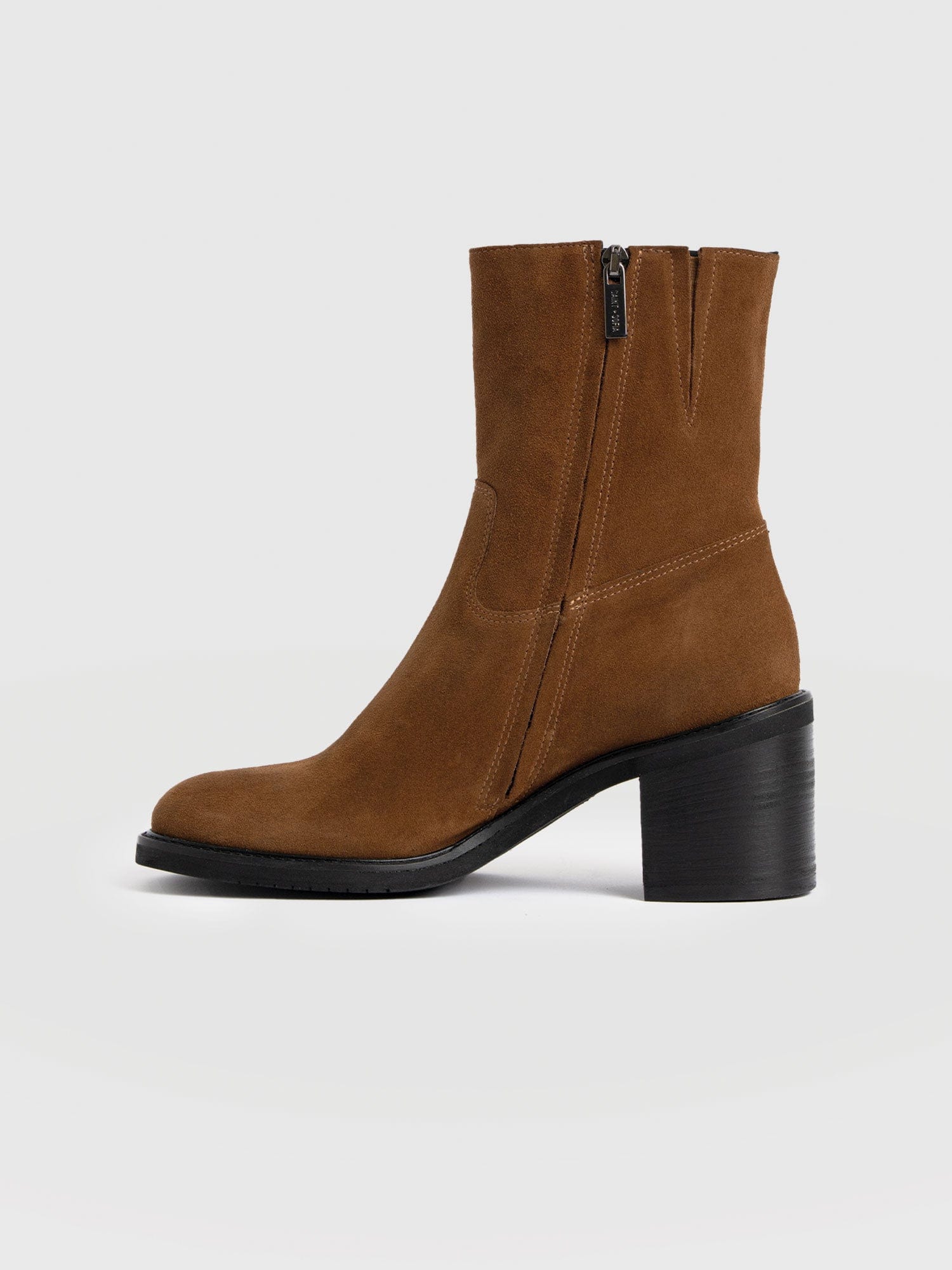 Dakota Ankle Boot - Camel Suede - Women's Shoes | Saint + Sofia® USA
