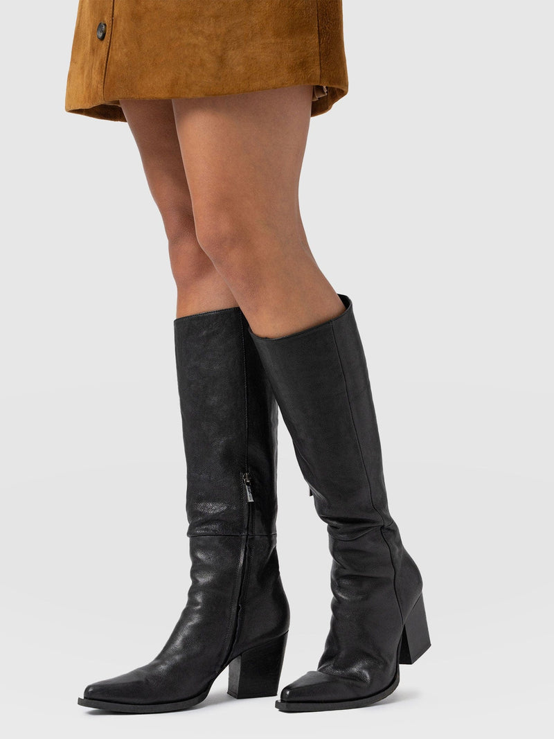 Dallas Knee High Boot - Black - Women's Shoes | Saint + Sofia® USA