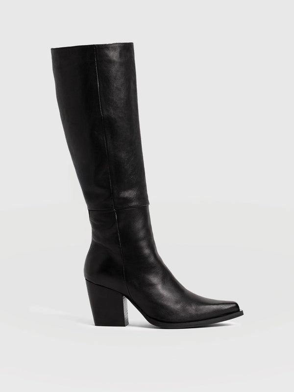 Dallas Knee High Boot - Black - Women's Shoes | Saint + Sofia® USA