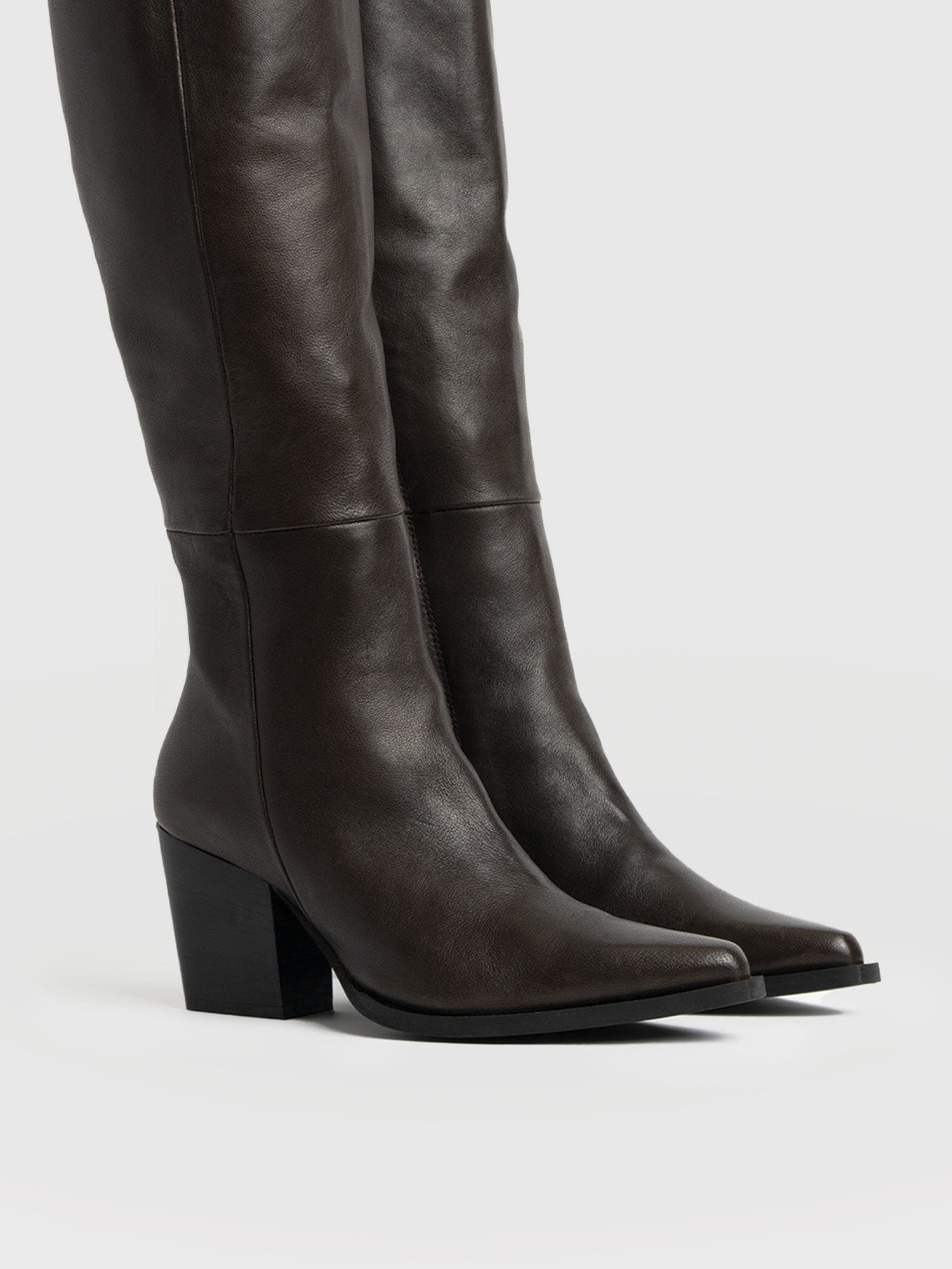 Dallas Knee High Boot - Chocolate - Women's Shoes | Saint + Sofia® USA