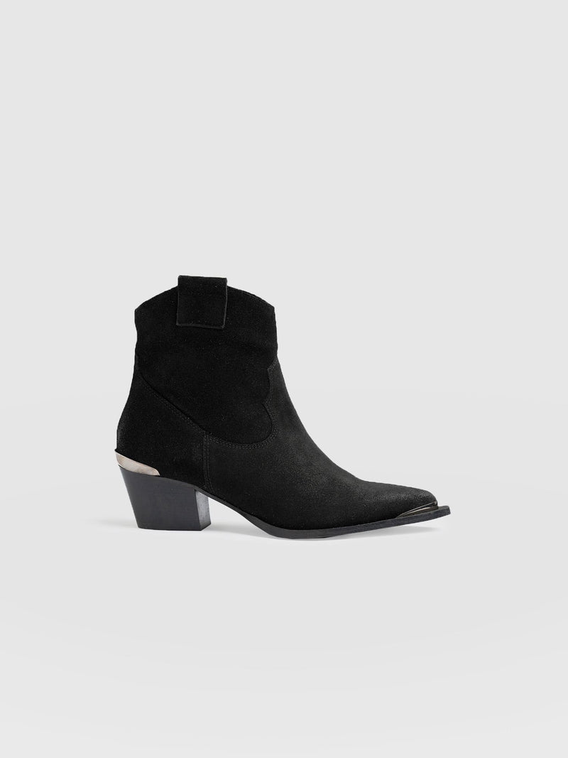 Dallas Metal Boot Black - Women's Leather Boots | Saint + Sofia® US