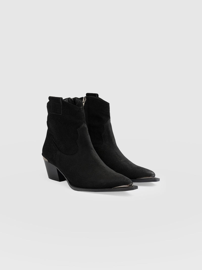 Dallas Metal Boot Black - Women's Leather Boots | Saint + Sofia® US