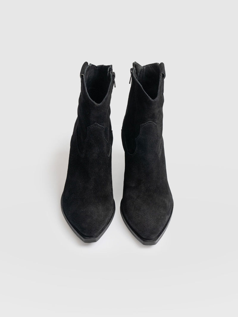 Dallas Mid Boot Black - Women's Leather Boots | Saint + Sofia® USA