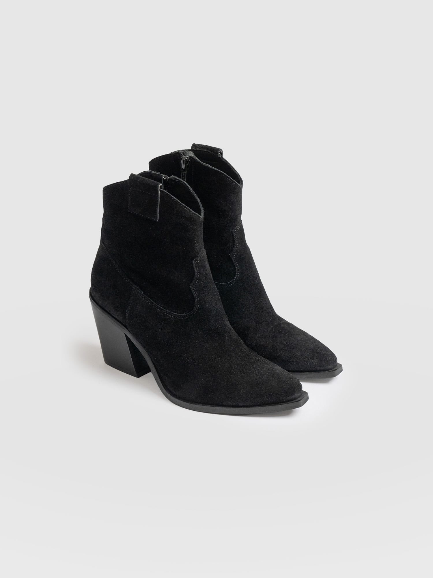 Dallas Mid Boot Black - Women's Leather Boots | Saint + Sofia® USA