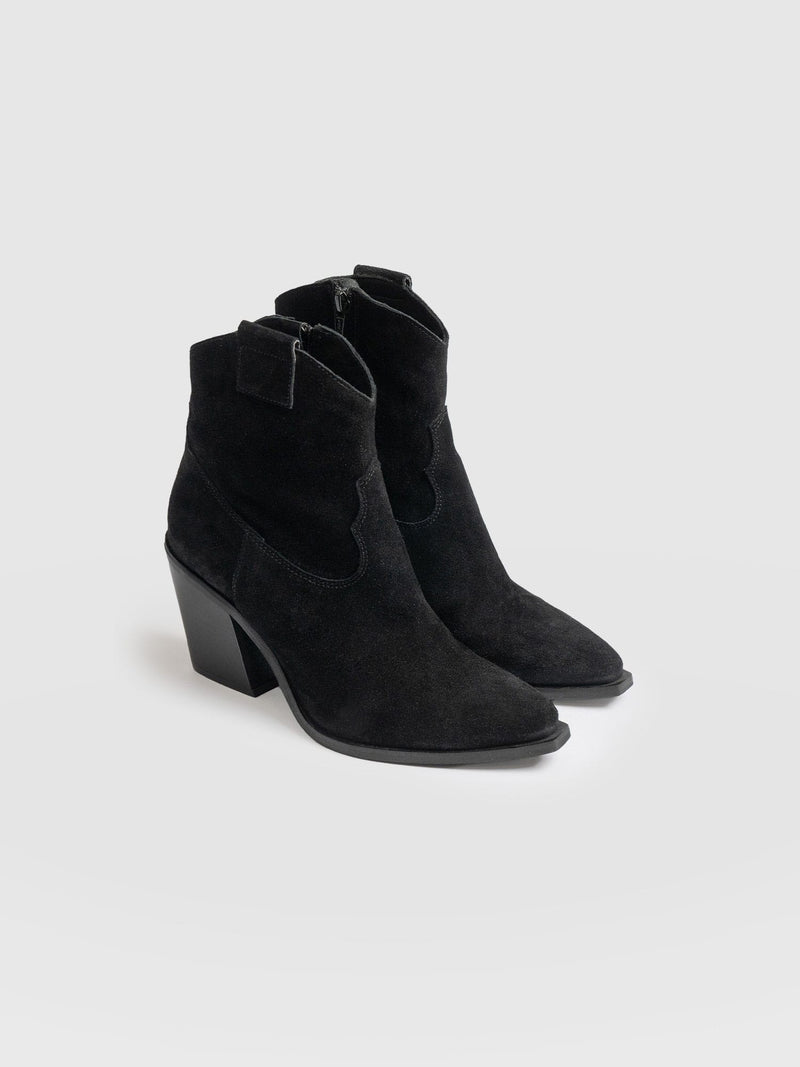 Dallas Mid Boot Black - Women's Leather Boots | Saint + Sofia® USA