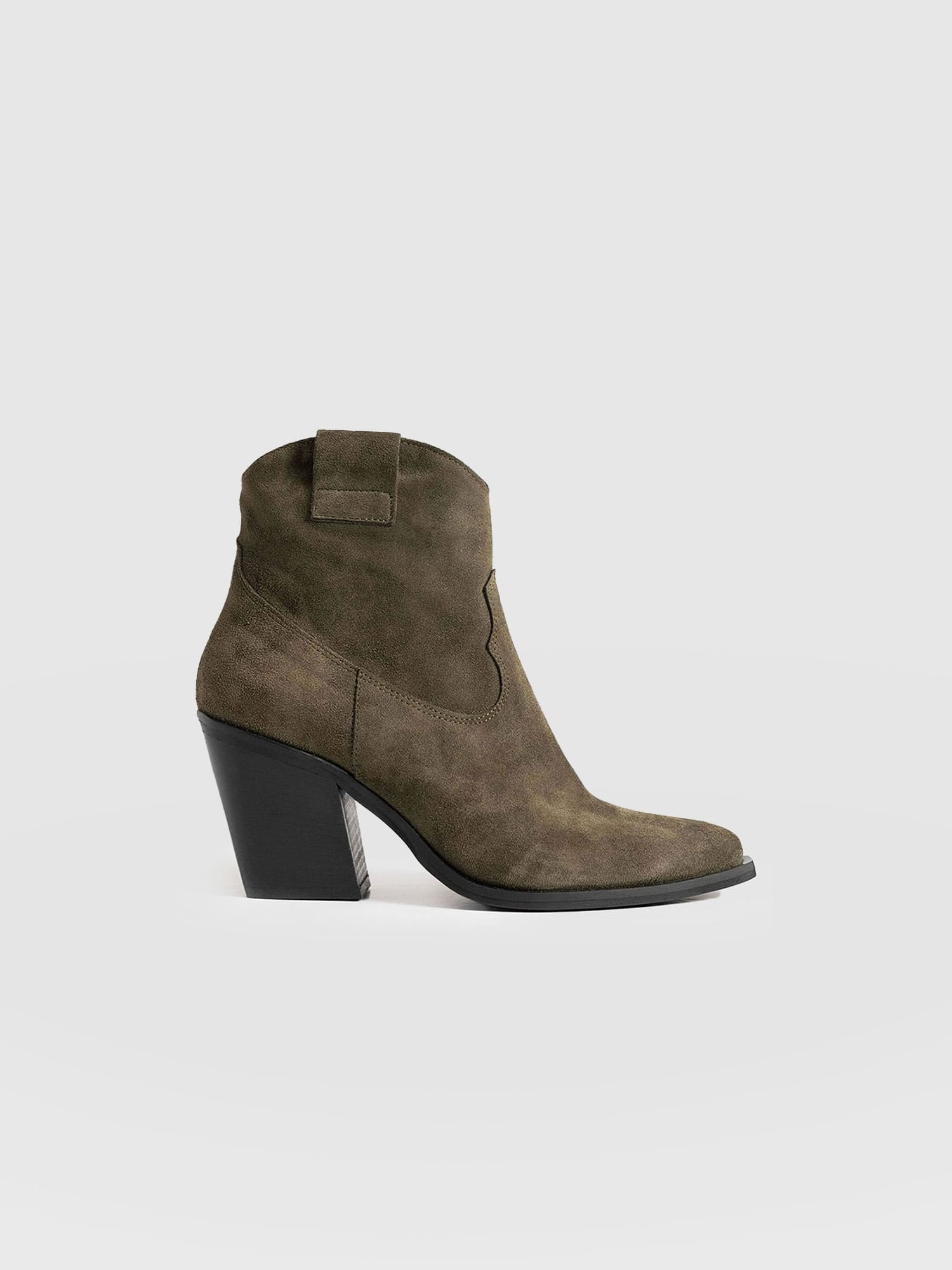 Dallas Mid Boot Khaki - Women's Leather Boots | Saint + Sofia® US